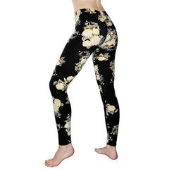 Rose Flower Printed Leggings