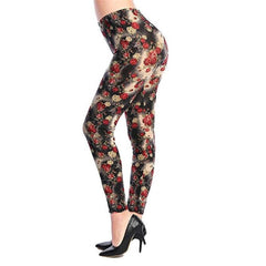 Rose Flower Printed Leggings