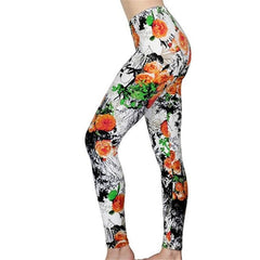 Rose Flower Printed Leggings