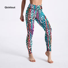Blue Leopard Printing Fitness legging