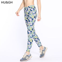High Quality Print Flower Casual Legging