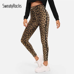 High Waist Leopard Print Leggings