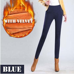 Lady Casual Leggings Winter Warm Velvet