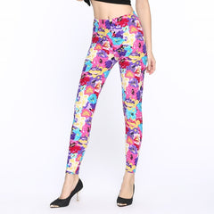 Flowers Printing High Waist Leggings