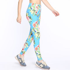 Flowers Printing High Waist Leggings
