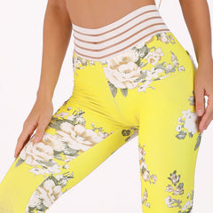 Daisy Printed Sports Booty Leggings
