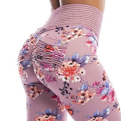 Daisy Printed Sports Booty Leggings
