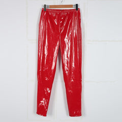 Plus Size wet look Leather Leggings