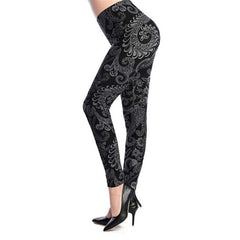 Rose Flower Printed Leggings