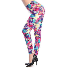 Rose Flower Printed Leggings