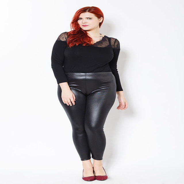 Leather Leggings Large Size