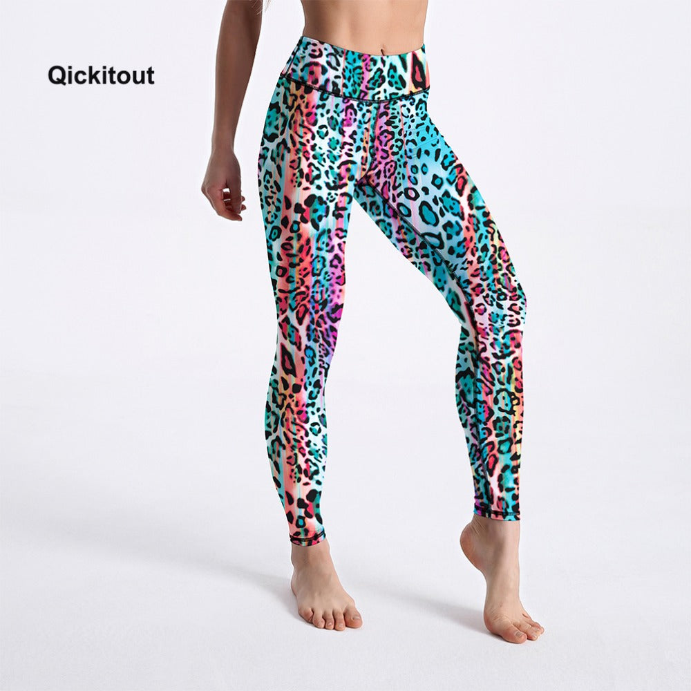 Blue Leopard Printing Fitness legging