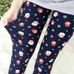 Fashion Floral Printing Elastic Leggings