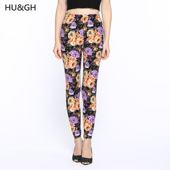High Quality Print Flower Casual Legging