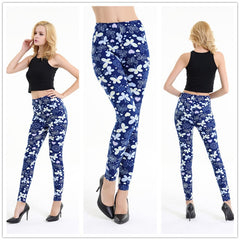 Flowers Printing High Waist Leggings