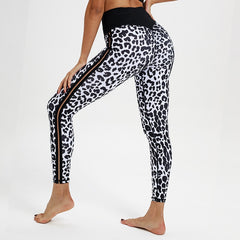 Leopard Stripe Printed Leggings