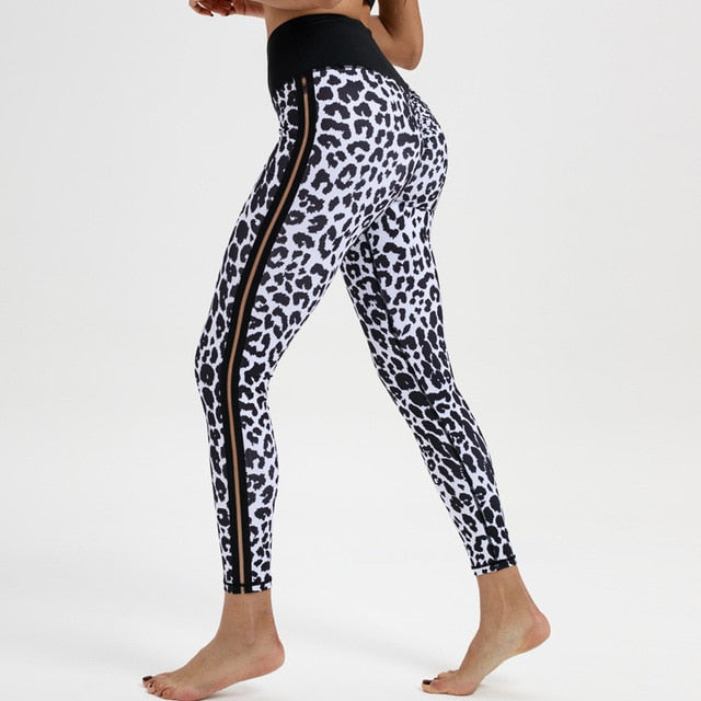 Leopard Stripe Printed Leggings