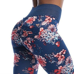 Daisy Printed Sports Booty Leggings